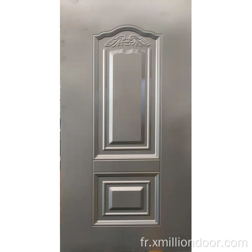 Peau de porte en acier en relief décorative